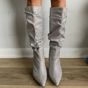 Silver, nasty gal boots